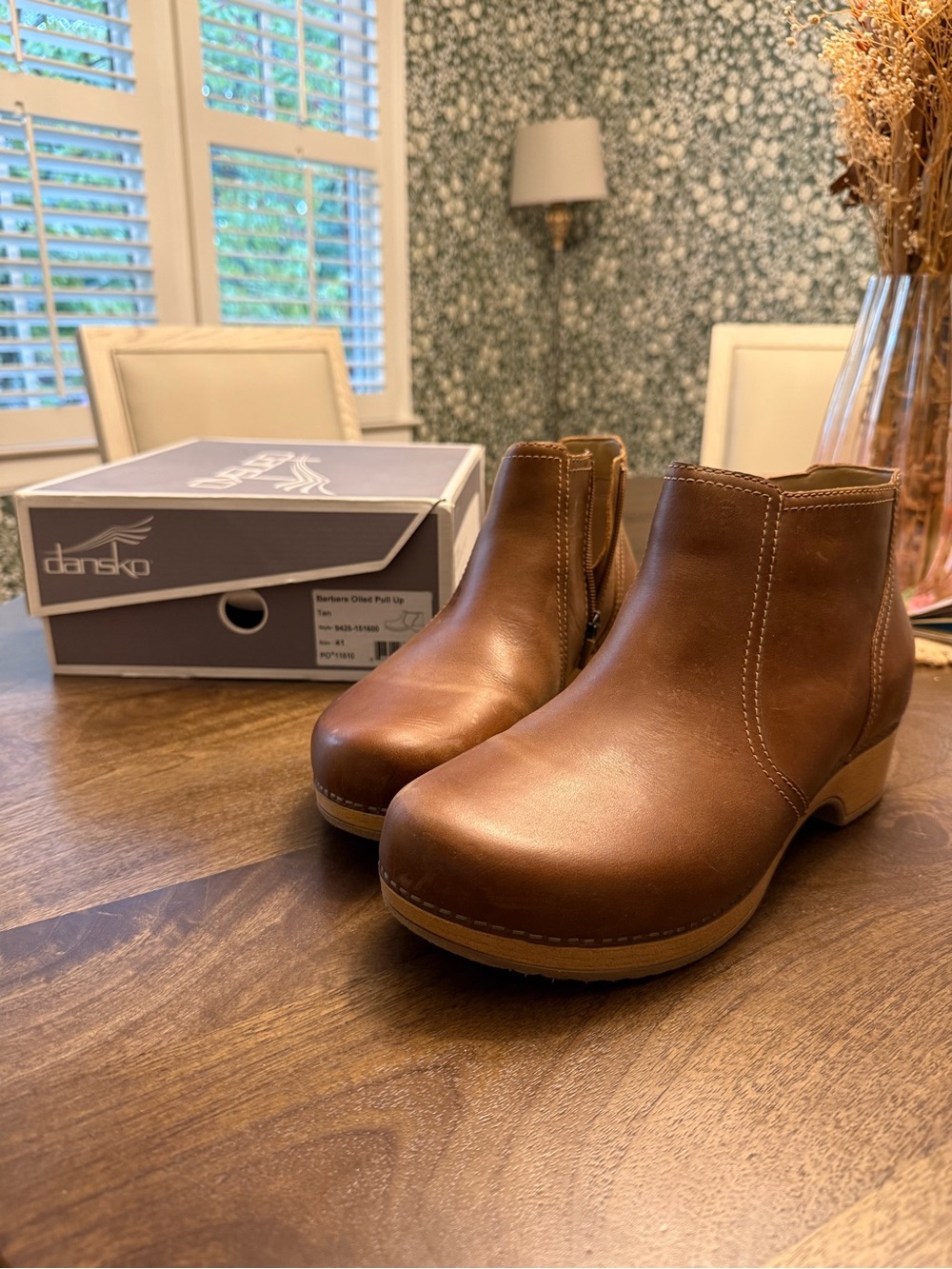 Dansko Brown Leather Chelsea Ankle Booties